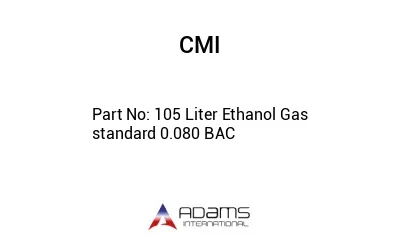 105 Liter Ethanol Gas standard 0.080 BAC