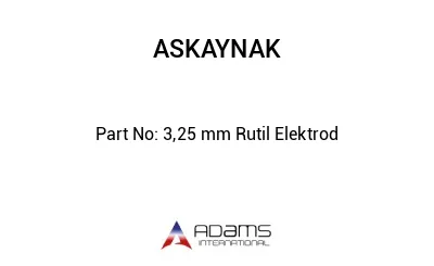 3,25 mm Rutil Elektrod