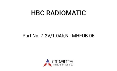 7.2V/1.0Ah,Ni-MHFUB 06