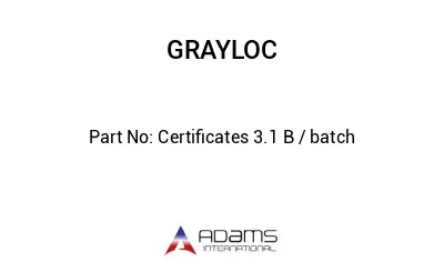 Certificates 3.1 B / batch