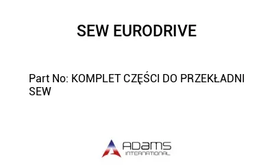 KOMPLET CZĘŚCI DO PRZEKŁADNI SEW